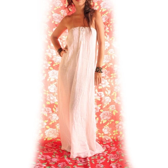 Serena Maxi Mexican Dress Slip Summer Beach Dress - Picture 4 of 12